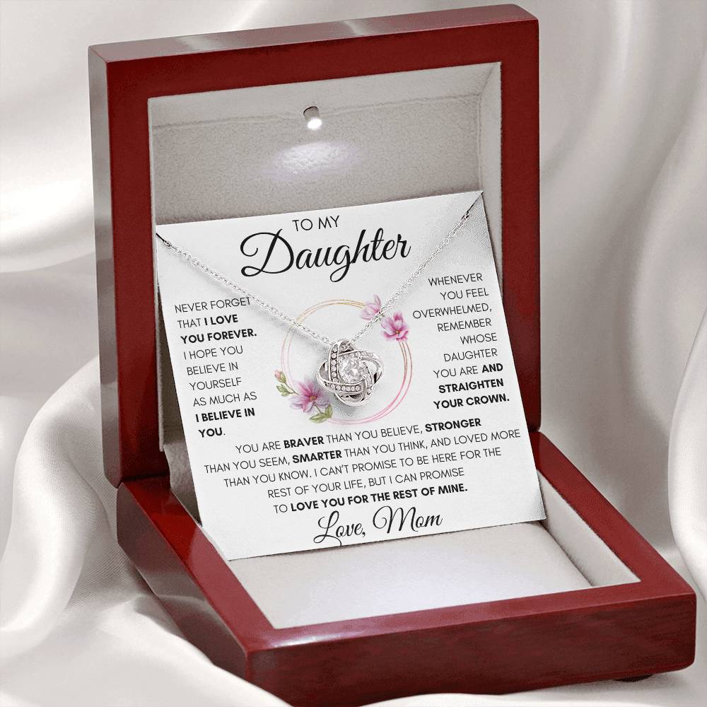 To My Daughter | "I Love You Forever" | Love Knot Necklace