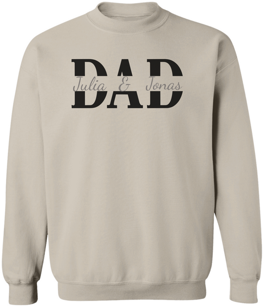 Best Dad Ever -Personalized Cool Dad Sweatshirt- Happy Father's Day
