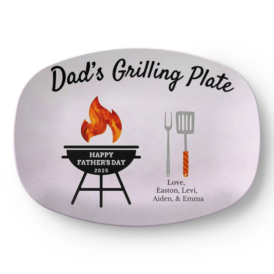 Personalized Grilling Plate|  Fathers Day Gift from Kids | Daddy's Grilling Plate